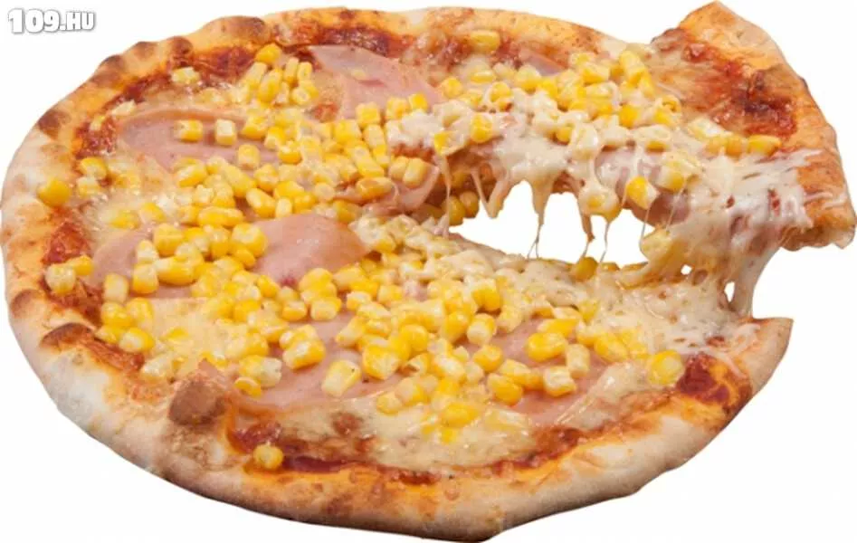 Sonkás kukoricás pizza